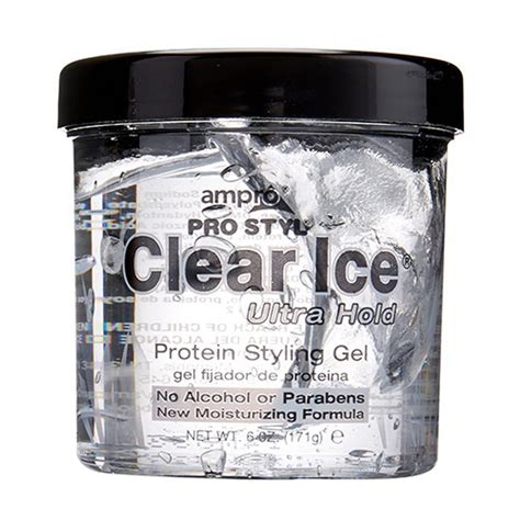 Ampro Style Clear Ice Ultra Hold Protein Hair Styling Gel 6 Oz
