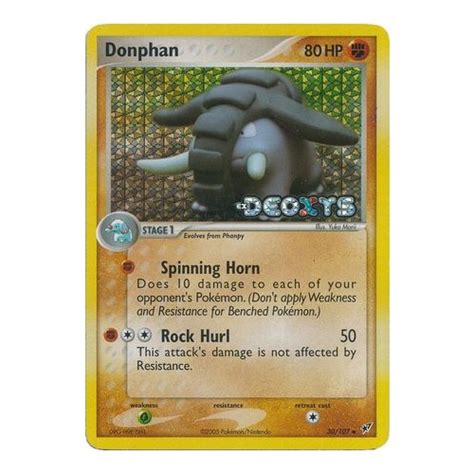Donphan 30107 Ex Deoxys Reverse Holo Uncommon Pokemon Card Near Mint Tcg