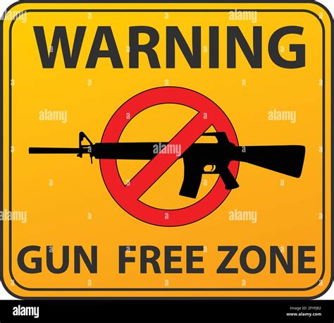 Gun Free Zone Prohibition Warning Sign Restricted Area Guns Banned
