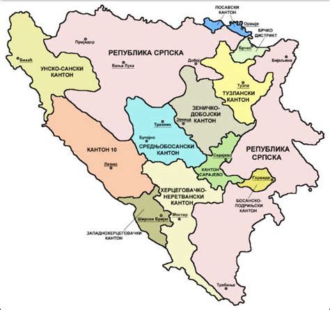 Mapa Bosne I Hercegovine Danas Cmjp
