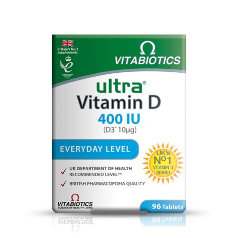 Vitabiotics Ultra Vitamin D 400iu Tablets 96 Tablets