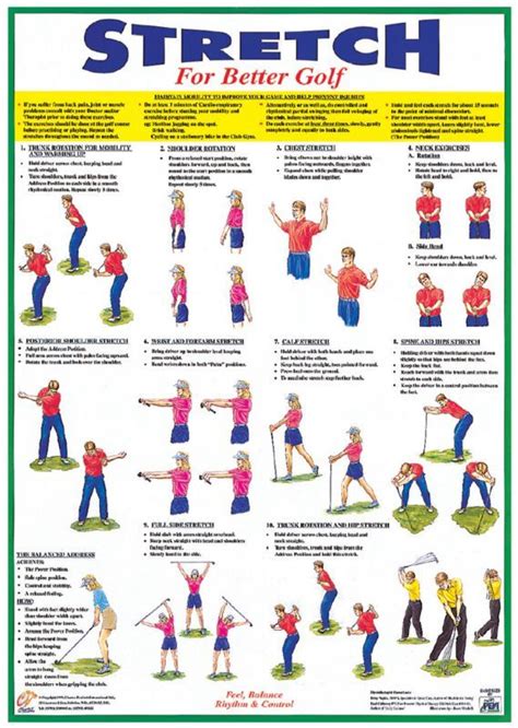 Golf Exercises And Stretches Warm Upstretching Booklet For Golf