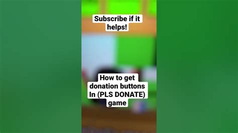 how to get donation buttons on pls donate game roblox youtube