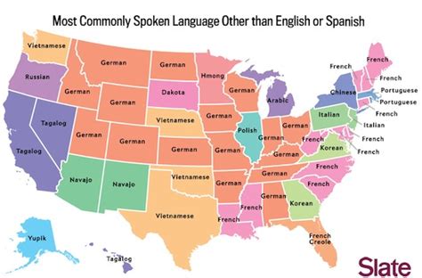 Map Shows Most Commonly Spoken Native Languages In States