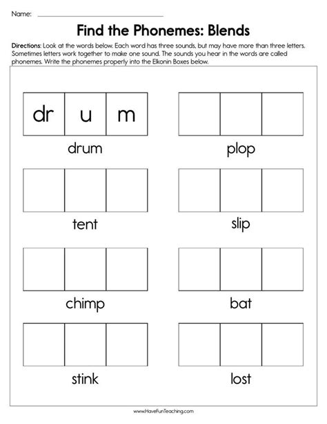 Kindergarten Phoneme Blending Worksheets Worksheet Addition