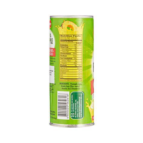Del Monte 100 Pineapple Juice Fiber Enriched 240ml X 6s