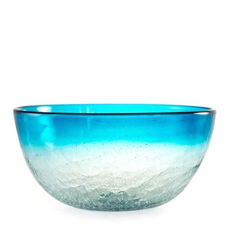 Maya Recycled Glass Bowl Aquamarine 491569193 Natural Serving Dishes Cheese Boards And More