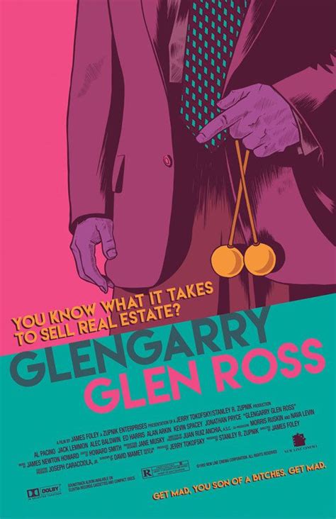 Glengarry Glen Ross Movie Poster Art Retro Minimalist Film Quote