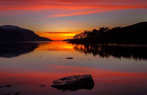 Landscape Nature Sunset Reflection Beauty Lake