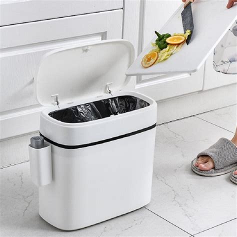 Shop our restroom containers today! Multifunction bathroom trash can wastebasket toilet brush ...