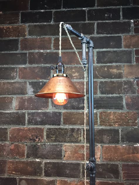 Industrial Style Floor Lamp Pendant Edison Bulb Copper Shade
