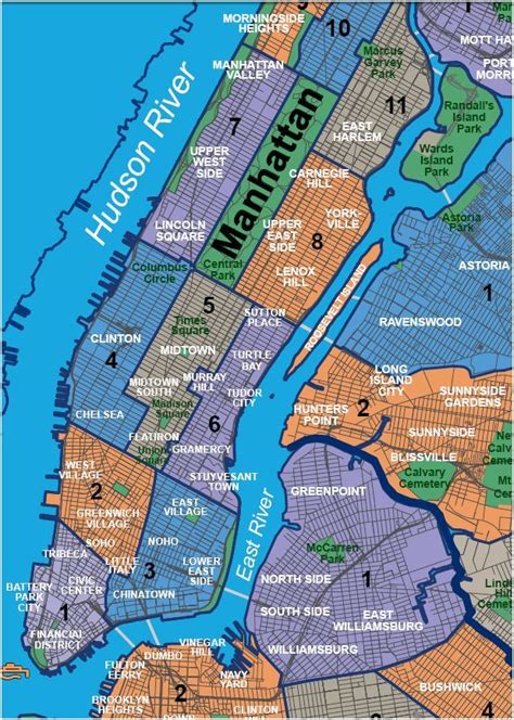 Map Of The Neighborhoods Of New York City