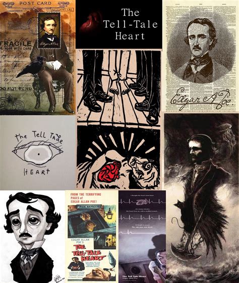 The Tell Tale Heart Edgar Allen Poe Aesthetic Authors Books Cards