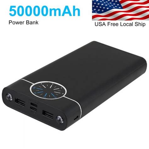 Portable Charger 50000 Mah Dual Usb Ports Flashlight Battery Charger