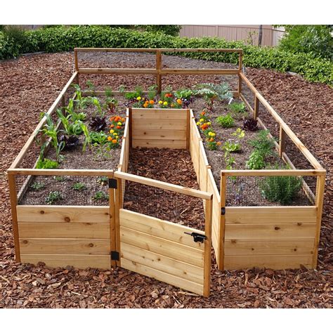 8 X 12 Cedar Complete Raised Garden Bed Kit