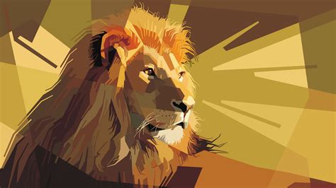 Lion Art 4k Wallpaper