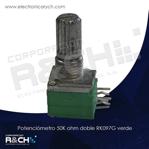 Pt 50k97g Potenciometro 50k Ohm Doble Rk097g Verde Electronica Randch