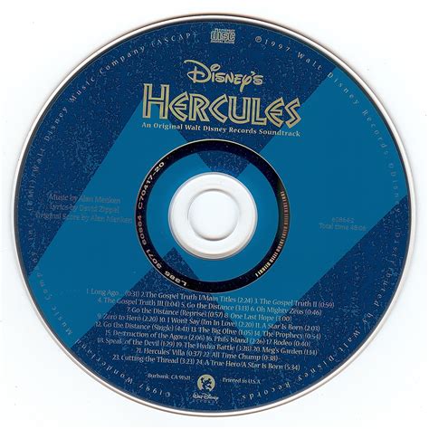 Release Hercules An Original Walt Disney Records Soundtrack By Alan