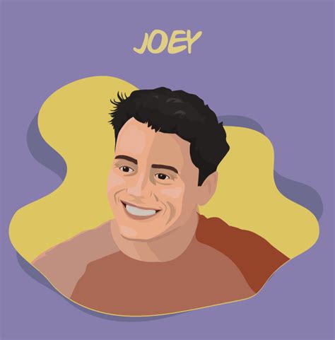 Joey Friends Tv Show Portrait Illustration Joey Friends Friends