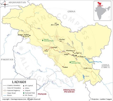 Ladakh Map Ladakh Union Territory Map
