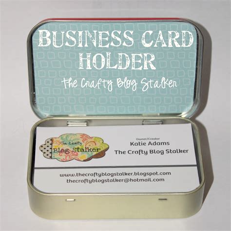 These downloadable and free business card templates have everything you need in style, shape, and size so you can make a great impression. How to Make Business Card Holder with an Altoids Tin - The ...