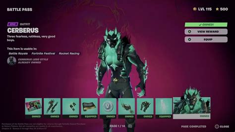 How To Unlock Cerberus Skin In Fortnite Battle Pass Rewards Page 1