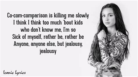 Jealousy Jealousy Olivia Rodrigo Lyrics Youtube