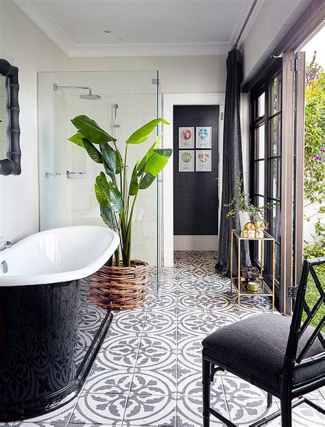 You can paint it to give it a whole new look! Black and White Bathroom with Black and White Concrete ...