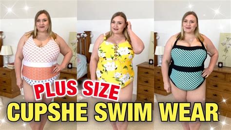 cupshe plus size swimsuit try on haul youtube