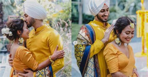 Neha Kakkar And Rohanpreet Singh Haldi Ceremony Pictures Viral Photo