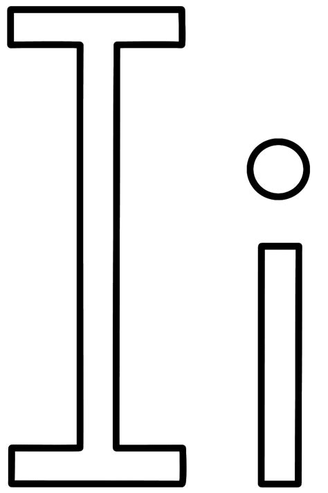 Simply do online coloring for introducing letter i to kindergarten kids coloring page directly from your gadget, support for ipad, android tab or this coloring sheet height & width is about 600 pixel x 776 pixel with approximate file size for around 28.57 kilobytes. Letter I - Coloring Page (Alphabet)