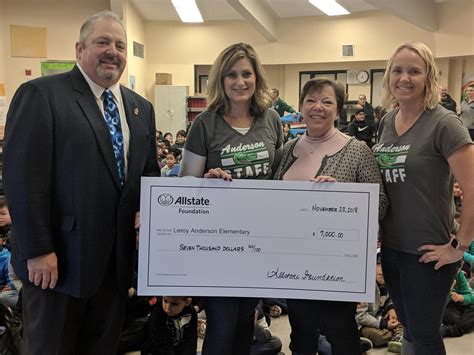 Anderson Receives Grant From Allstate Foundation Moreland School District