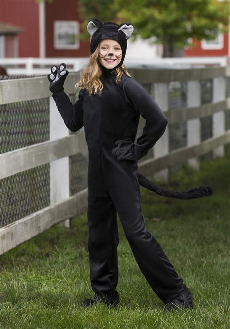 Black Cat Kids Costume Warm Halloween Costume