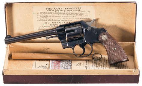 Pre War Colt Official Police 32 20 Revolver With Box Rock Island Auction
