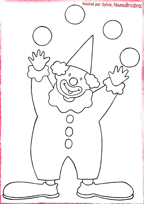 Coloriages un clown rigolo fr hellokids. Clown... - carnaval dessin clown