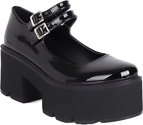 Women Mary Jane Summer Retro Comfortable Patent Leather Platform Shoes British Style Round Toe