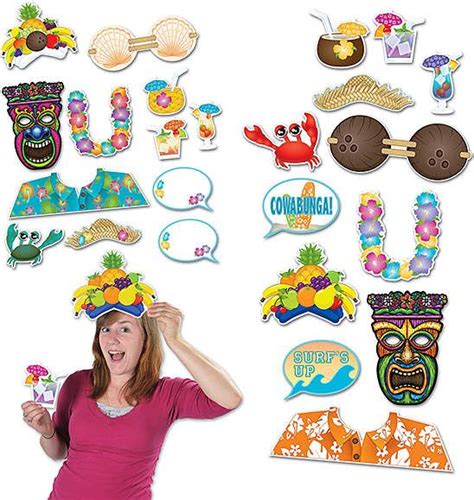Luau Photo Fun Sign Set Of Party Excitement Record Hawaiian Beach Party Tropical Party
