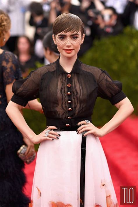 Met Gala Lily Collins In Chanel Couture Tom Lorenzo