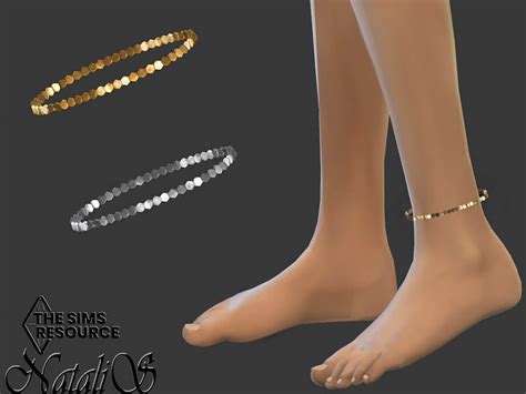 The Sims 4 Metal Sequin Anklet By Natalis Cc The Sims
