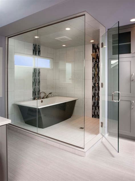 Regardless of what style you've got, it is important that you take a shower without spraying the rest of the toilet with water and making everything messy. Free Standing Tub With Shower Home Design Ideas, Pictures ...