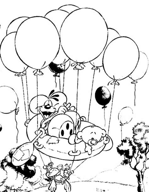Kleuren.nu diddl stijgt op met ballonnen kleurplaten