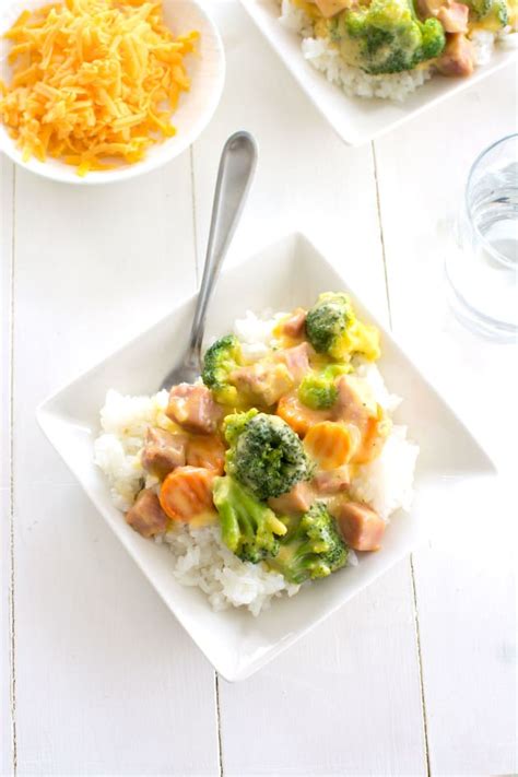 Puerto rican cuisine has many rice dishes. Cheesy Ham Dinner - Food Fanatic