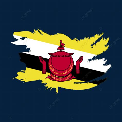 Ilustración De La Bandera Nacional De Brunei Con Fondo Transparente Vector PNG Cepillo De