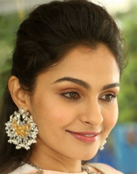Indian Model Andrea Jeremiah Beautiful Earrings Face Closeup