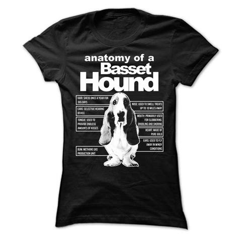 Anatomy Of A Basset Hound Awesome T Shirts T Shirt Cool T Shirts
