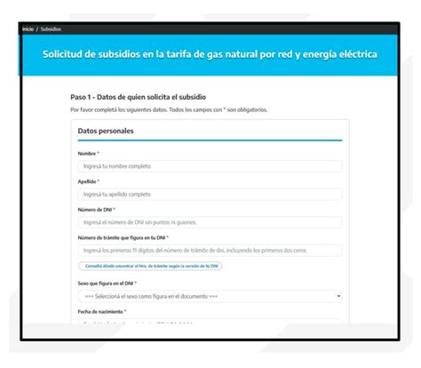 Subsidios A La Luz Y El Gas El Paso A Paso Para Llenar El Formulario Y
