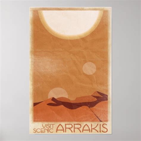 Visit Scenic Arrakis Vintage Travel Poster Zazzle