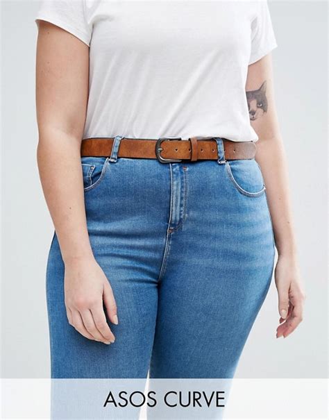 Asos Design Curve Vintage Tan Jeans Belt Asos