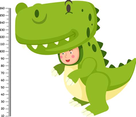 Meter Wall With Dinosaur Costume Illustration 13452449 Png