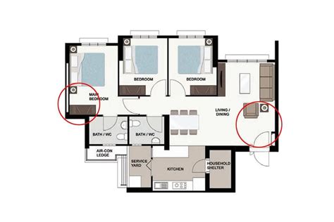 The Floor Plan For A Two Bedroom Apartment